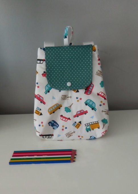 Sac creche ou maternelle voitures