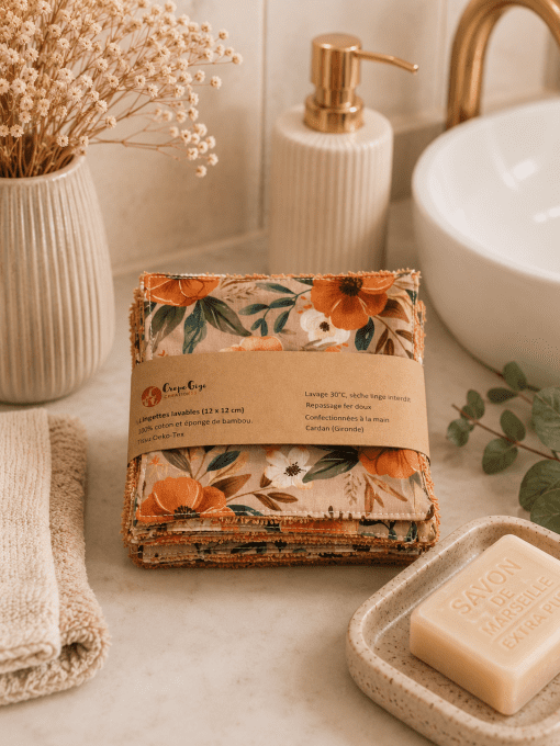 Lot de 6 Lingettes lavables Soléa