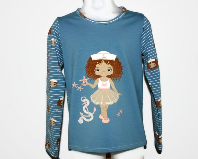 T-shirt fille marin