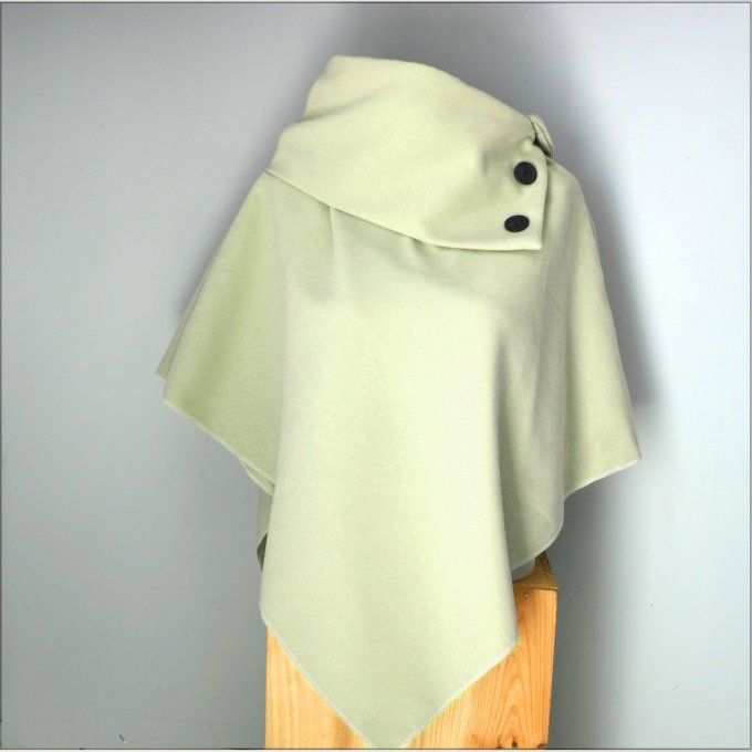 Poncho cape blanc